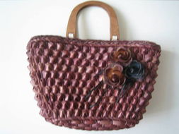 手工草編休閑女包